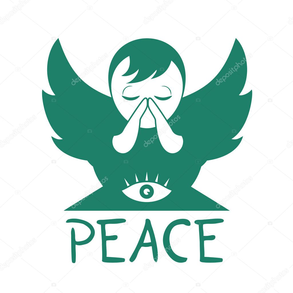 flat peace symbol vector illustration