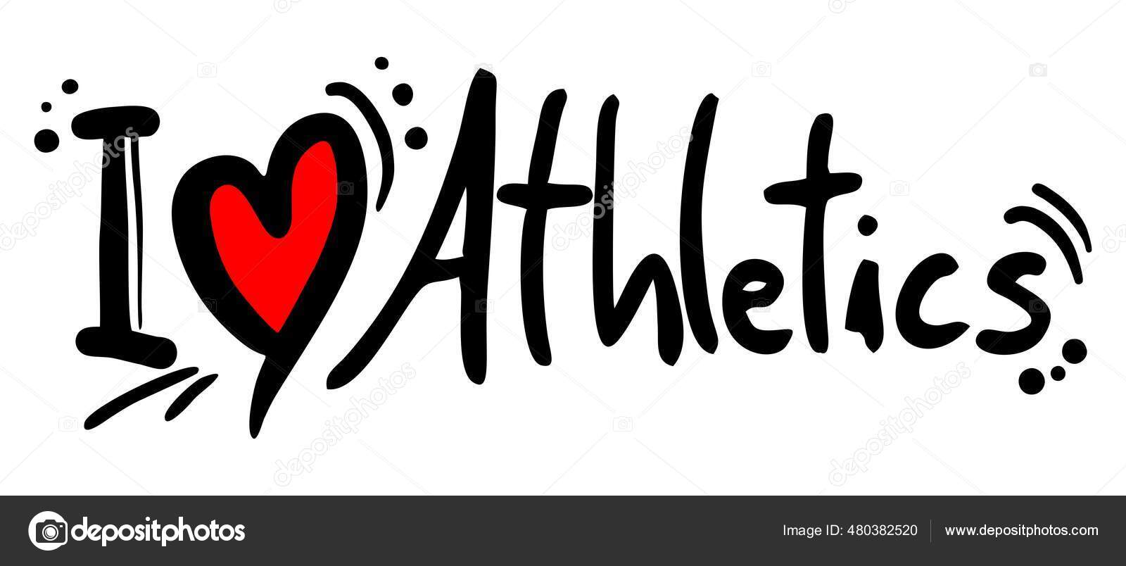 Love Atletics Vector Lettering Stock Vector by ©RATOCA 480382520