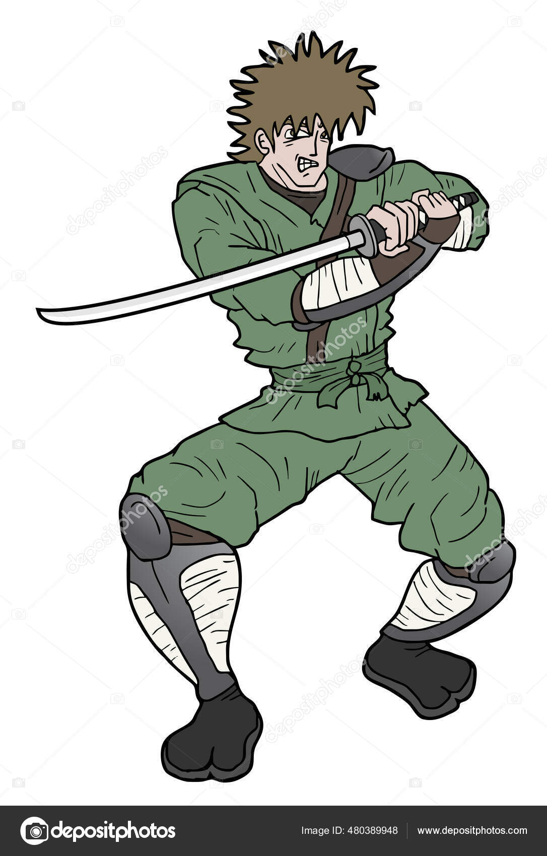 Desenho e Imagem Ninja Espada para Colorir e Imprimir Grátis para Adultos e  Crianças 