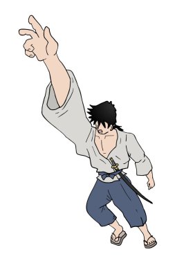 Korkusuz Samurayın vektör çizimi