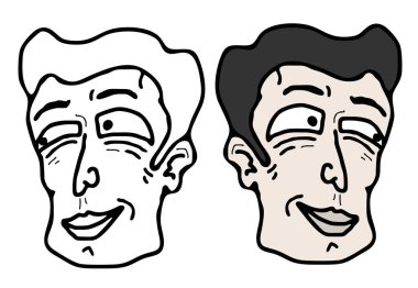 Çizgi roman karakterinin vektör çizimi