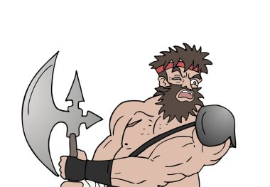 Baltalı savaşçı vektör çizimi