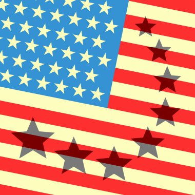Stars Amercian vektör çizimini göster 