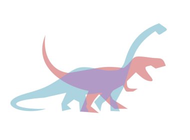 Dinozorların sembol tasarım vektörü çizimi