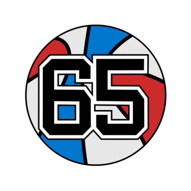 65 numaralı basketbol sembolü.