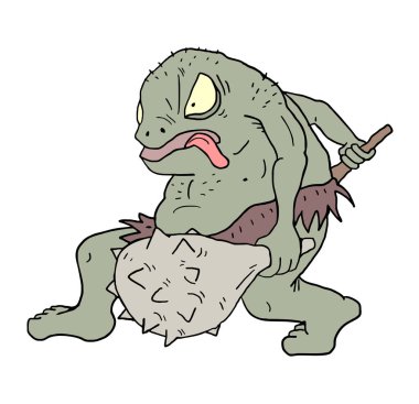 karikatür canavarı vektör çizimi