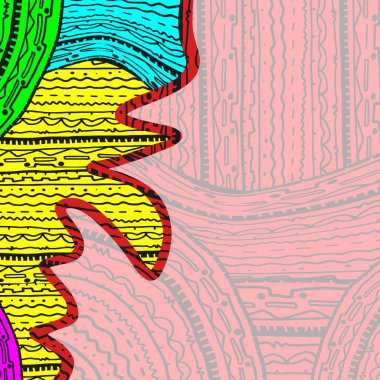 Asıl mozaik vektör çizimi