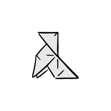 origami kuş vektör çizimi