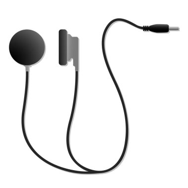 iPad 'den kulaklıklı vektör illüstrasyonu, müzikal arkaplan