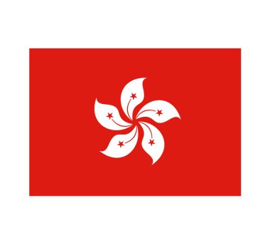 Hong Kong bayrak tasarımı vektör çizimi