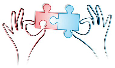 Bir bulmacayı tutan el 