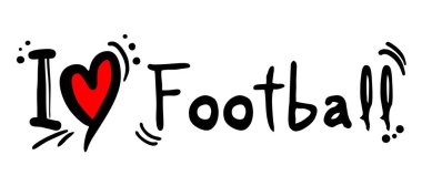 Futbol aşkı vektör illüstrasyonu 