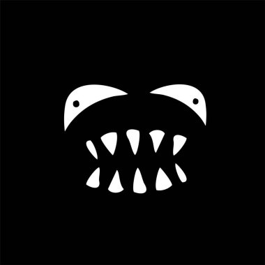 korkunç yüz vektör illüstrasyonu