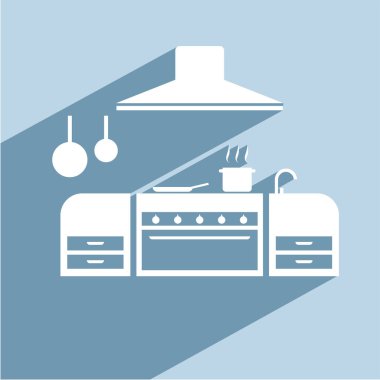 Mutfak simgesi vektör illüstrasyonu