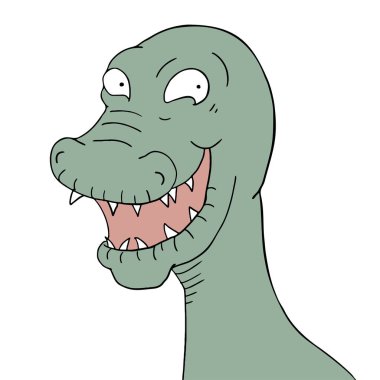 Komik dinozor suratı tasarımı