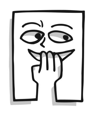 Güldürme simgesi vektör illüstrasyonu