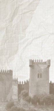 Klasik kale vektör illüstrasyonu