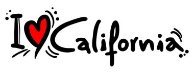 California aşk vektör illüstrasyonu