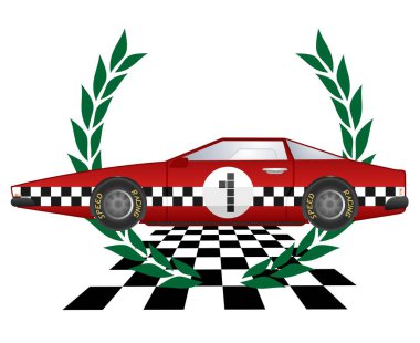 Spor araba vektör illüstrasyonu