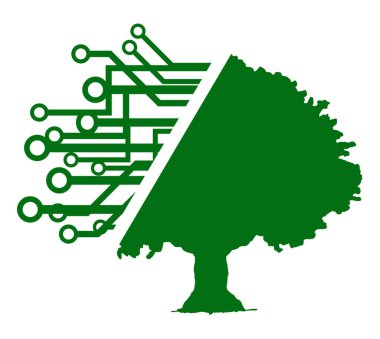 Modern ağaç vektör illüstrasyonu