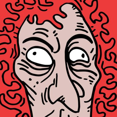 Kızıl saç vektörü illüstrasyonu