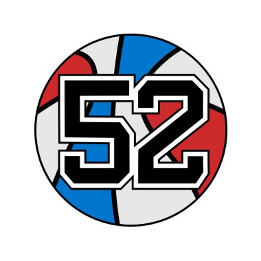 Basketbol sembolü 52 numara.