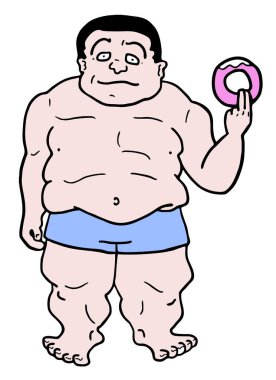 Şişman adam vektör çizimi