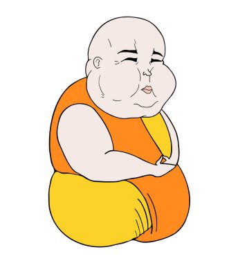Adam meditasyon çizim vektörü illüstrasyonu