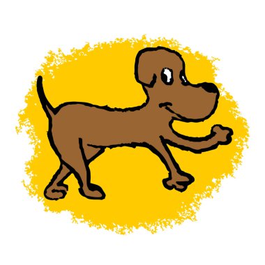 karikatür köpek vektör çizimi