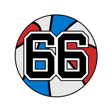 66 numaralı basketbol sembolü.