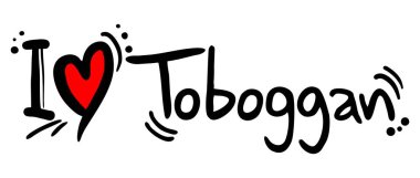 Toboggan aşk vektörü illüstrasyonu