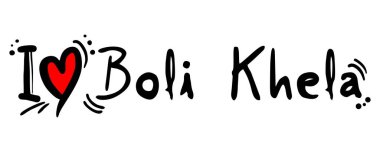 Boli khela aşk vektör çizimi