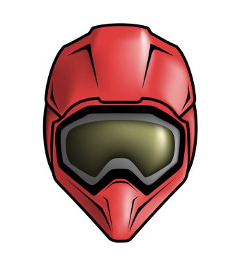 Motokros kask vektör çizimi