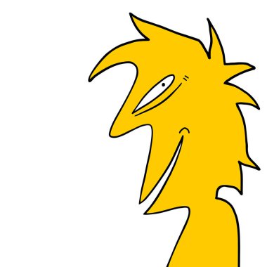 gizemli ifade vektör illüstrasyonu