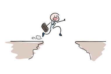 Uçurumdan atlayan iş adamı