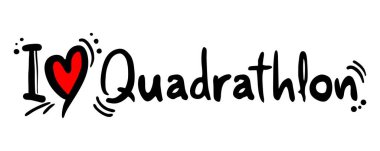 Quadrathlon aşk vektörü çizimi