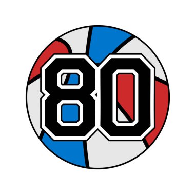 80 numaralı basketbol sembolü.