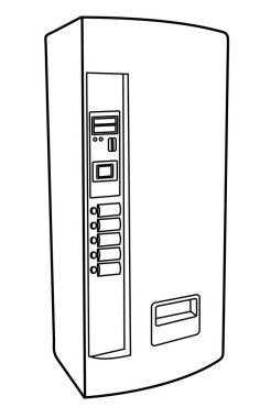 İçme makinesi vektör illüstrasyonu
