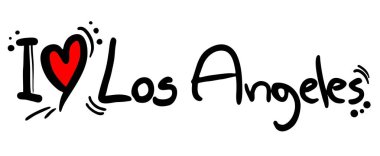 Los Angeles vektör illüstrasyonunu sever