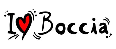 Boccia sevgi vektör illüstrasyonu