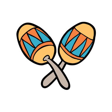 maracas simgesi vektör illüstrasyonu