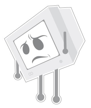 Çizgi film bilgisayarının vektör çizimi