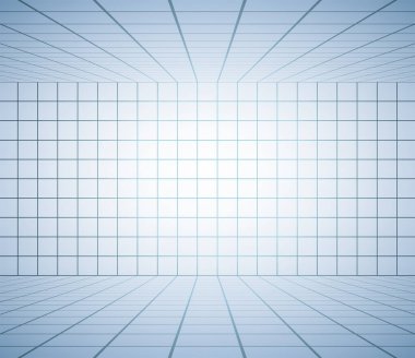 Zarif beyaz oda vektör illüstrasyonu