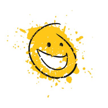 Mutlu yüz vektör illüstrasyonu