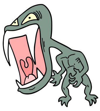 Çizgi film ejderhasının vektör çizimi