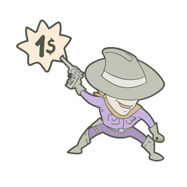 Batılı adam ve bir dolar sembolü