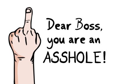 Patron vektör illüstrasyonuna hakaret