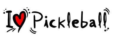 Pickleball aşk vektör çizimi