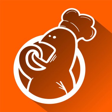 turuncu şef vektör illüstrasyonu 