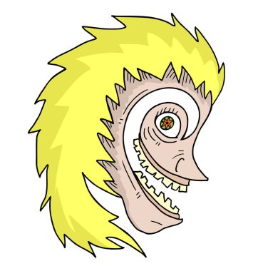 Garip maskeli vektör illüstrasyonu